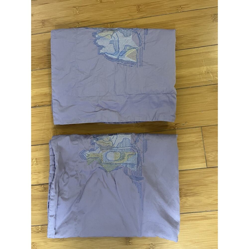Fuanna Lavender Standard Pillow Shams Asian Embroidered A Pair Cotton